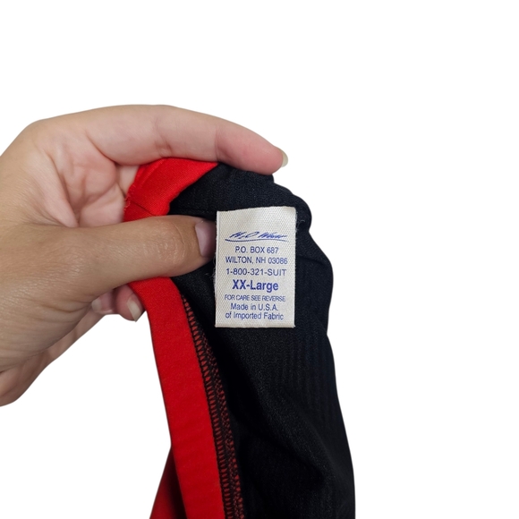 Red and Black Performance Swimwear - Picture 9 of 9